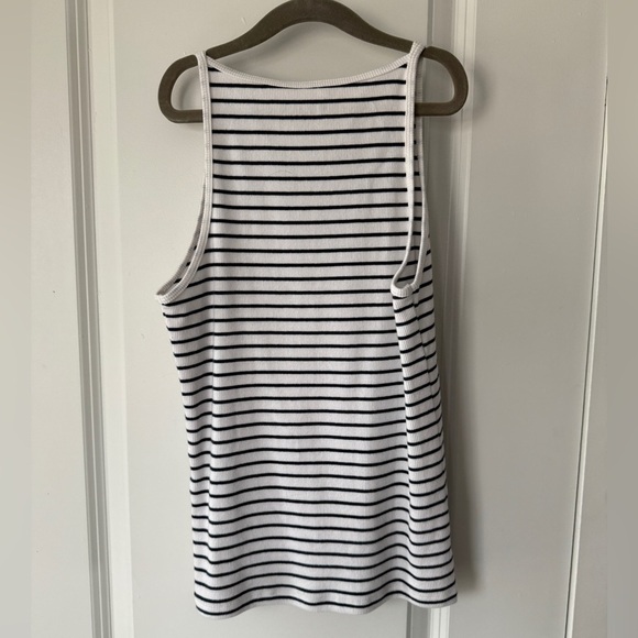 Abercrombie & Fitch navy and White Striped tank - Picture 2 of 3